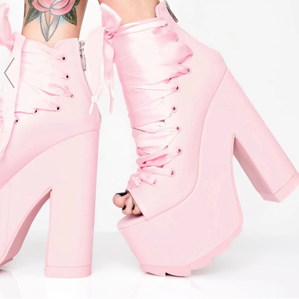 BRAND NEW Cute Pink Ballet Heels DollsKill